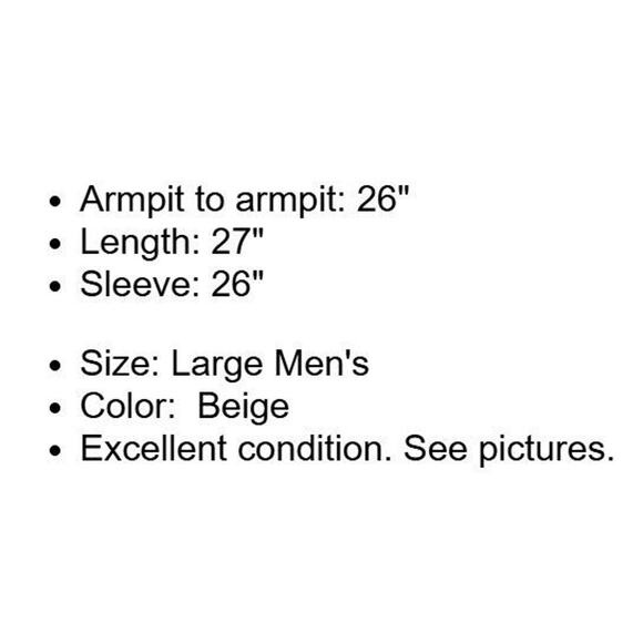 Members Only Jacket Mens Large Beige Full Zip Lightweight Pockets Lined Vintage - Picture 5 of 16